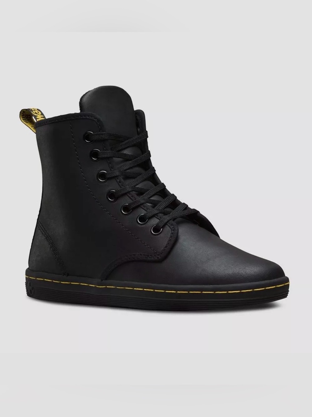 Dr. Martens Women's SHOREDITCH Black Leather Mid Boots